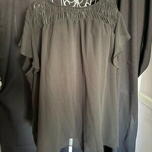 Black Short Sleeve Blouse - NWOT